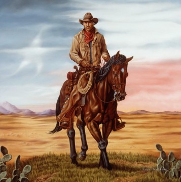 アメリカインディアン Painting - 西アメリカ カウボーイ 西アメリカ